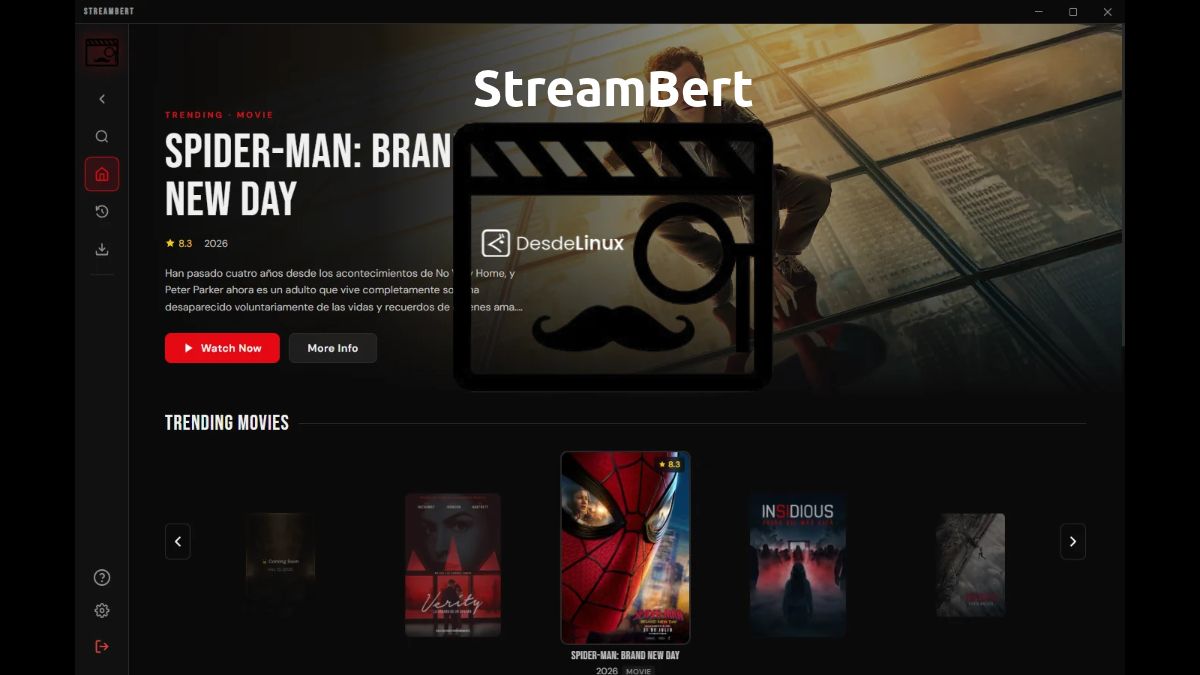 Streambert: App para ver y descargar películas y series en Linux